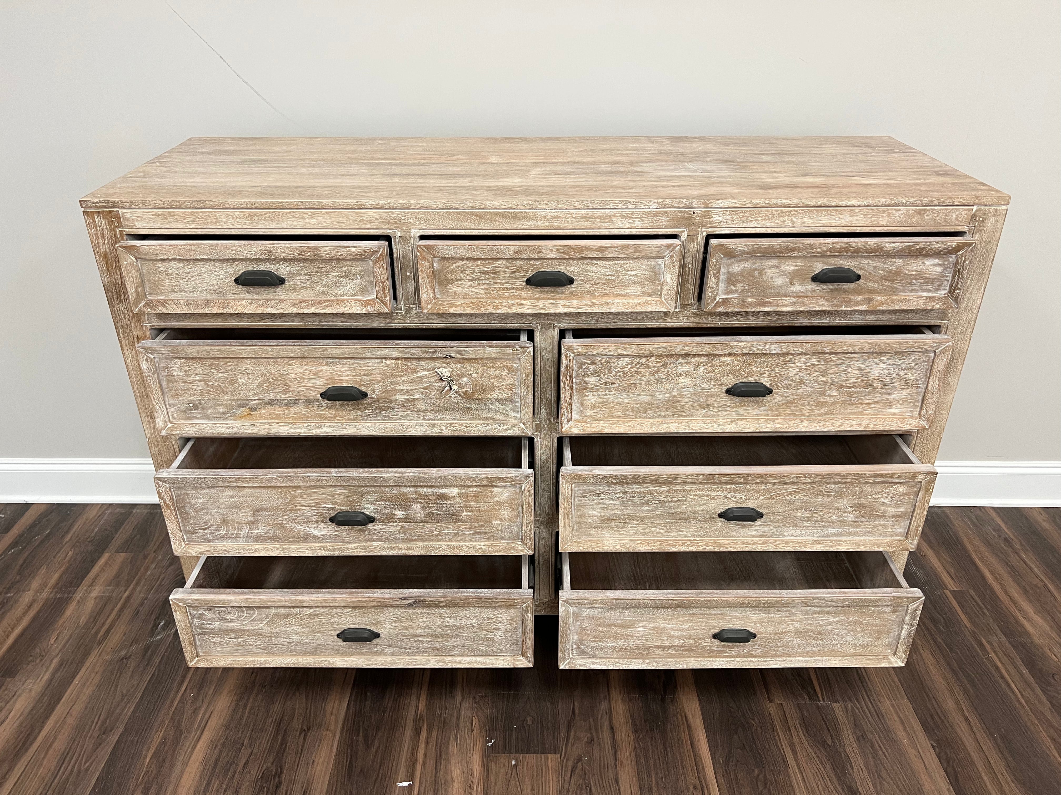 Sophia 60" 9 Drawer Dresser - Sand