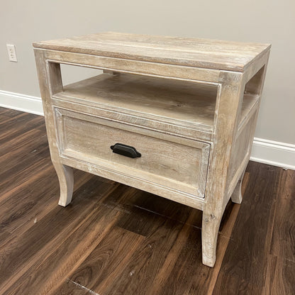 Sophia 29" Single Drawer Nightstand - Washed Blanca