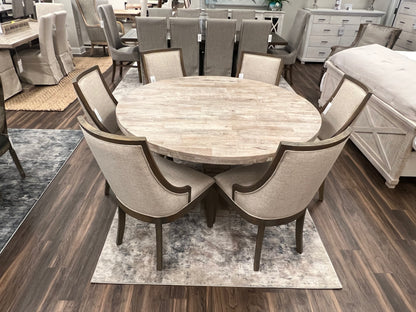 Sardis 60" Round Dining Table - Sand Wash