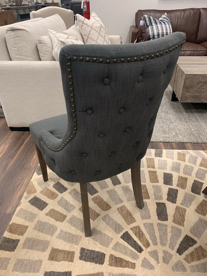 Anna Tufted Dining Chair - Gray + Driftwood - Classic Carolina Home