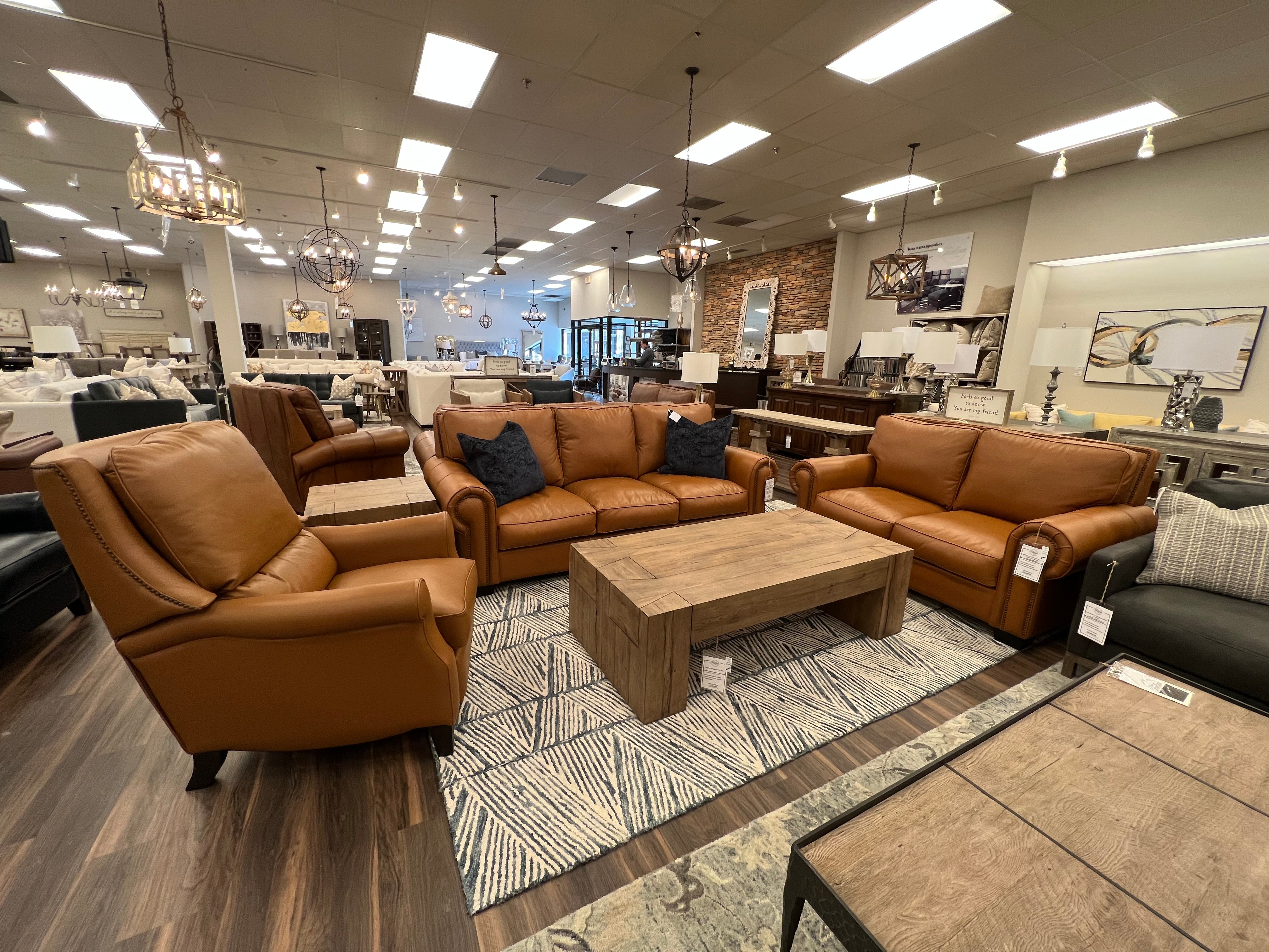 Wallace 92" Top Grain Leather 3 Cushion Sofa - Amadeus Whiskey