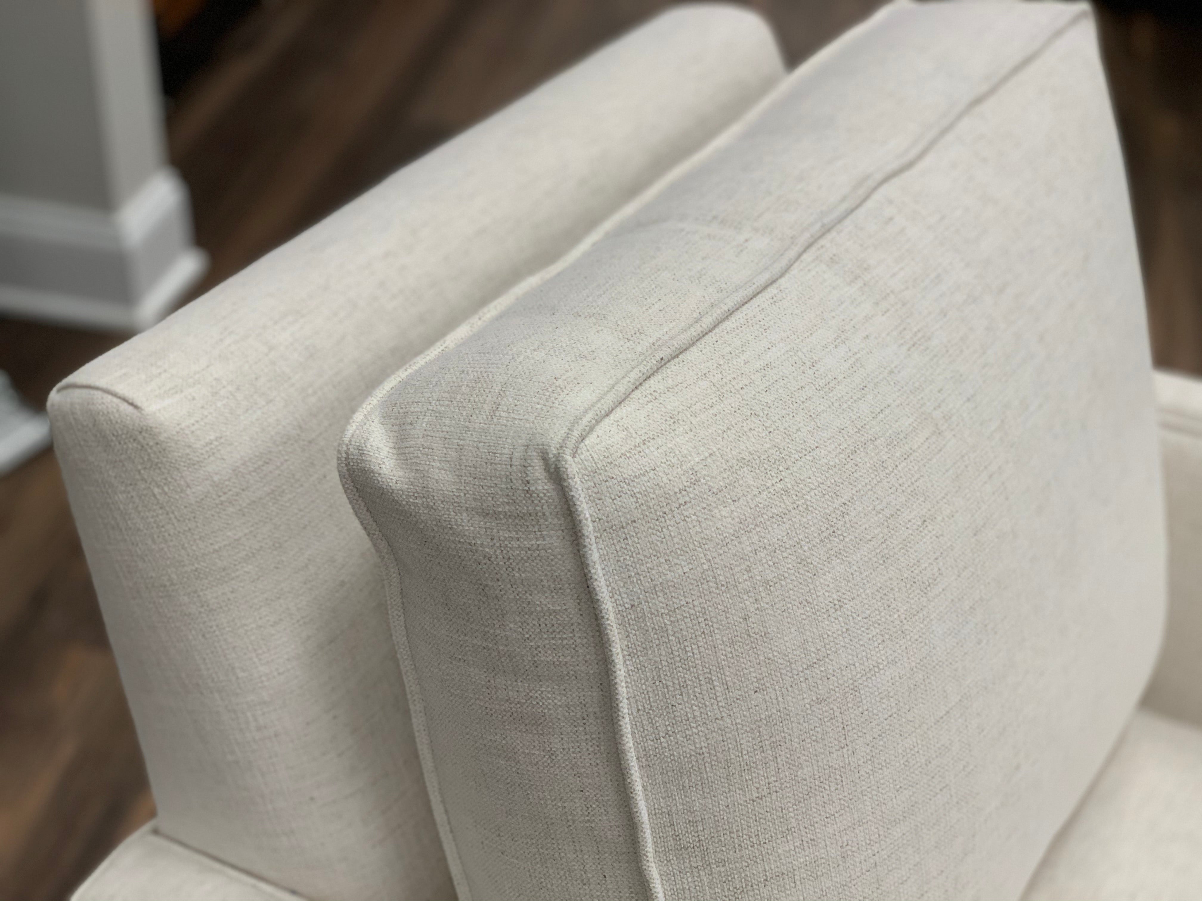 Matthew Quick Ship 30" Swivel Glider - Crypton Natural Linen - Classic Carolina Home