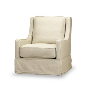 Kiley 32" Down Swivel Chair - Natural Linen - Classic Carolina Home