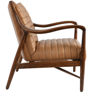 Kenrick 28" Top Grain Leather Club Chair - Toffee - Classic Carolina Home
