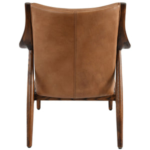 Kenrick 28" Top Grain Leather Club Chair - Toffee - Classic Carolina Home