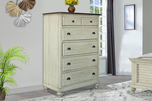 Toccoa 39" 6 Drawer Chest - Distressed Wheat
