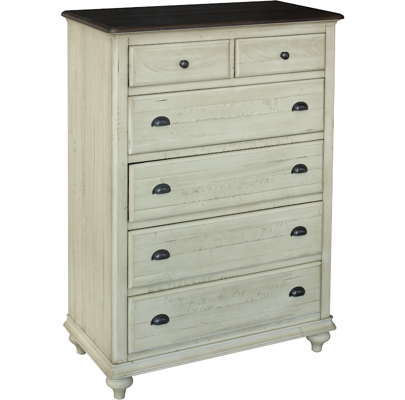 Toccoa 39" 6 Drawer Chest - Distressed Wheat