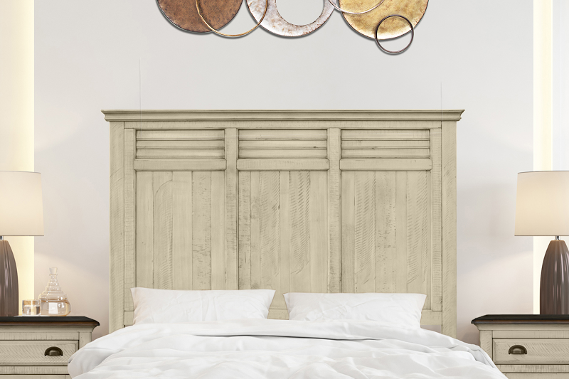 Toccoa 83" King Panel Bed - Distressed Wheat