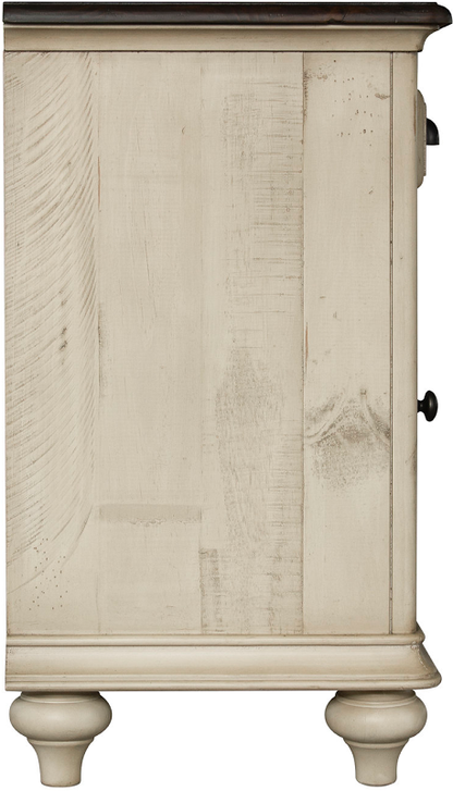 Toccoa 27" Three Drawer Nightstand - Distressed Wheat