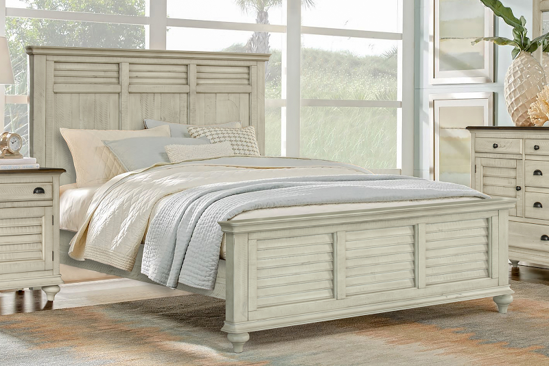 Toccoa King Panel Bed - Distressed Wheat