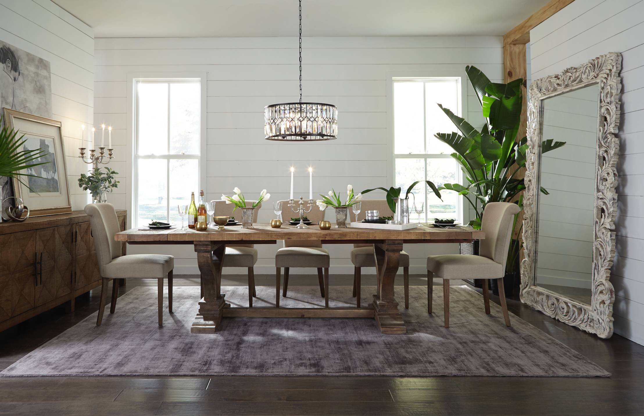 Abernathy 86"-110" Extension Dining Table - Classic Carolina Home