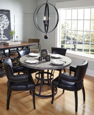 Ronald Arm Chair - Mink Leather - Classic Carolina Home