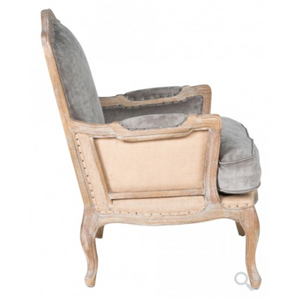 Blair Club Chair - Platinum - Classic Carolina Home
