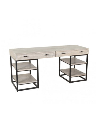 Artisan 65" Wood + Iron Desk - Classic Carolina Home