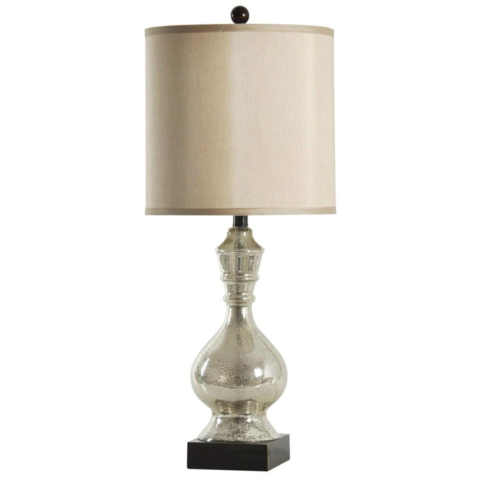 Monroe Mercury Glass 31" Table Lamp on Black Base - Classic Carolina Home