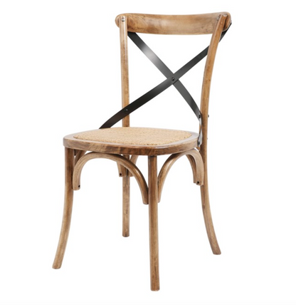 Brady X-Back Chair - Medium Brown - Classic Carolina Home