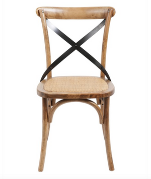 Brady X-Back Chair - Medium Brown - Classic Carolina Home
