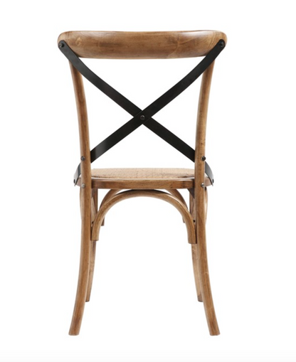 Brady X-Back Chair - Medium Brown - Classic Carolina Home