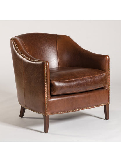 Essex Occasional Chair - Antique Saddle Leather - Classic Carolina Home