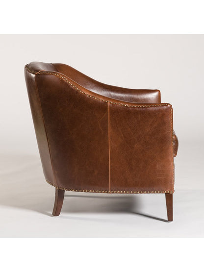 Essex Occasional Chair - Antique Saddle Leather - Classic Carolina Home