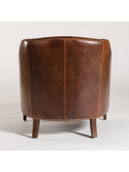 Essex Occasional Chair - Antique Saddle Leather - Classic Carolina Home