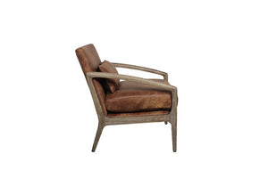 Rickard 26" Top Grain Leather Occasional Chair - Caramel - Classic Carolina Home