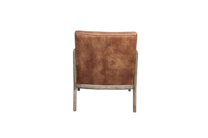 Rickard 26" Top Grain Leather Occasional Chair - Caramel - Classic Carolina Home